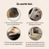 Verschillende Houtnerven in Visgraatpatroon Inductie beschermer vinyl 3mm middel -sfeer9