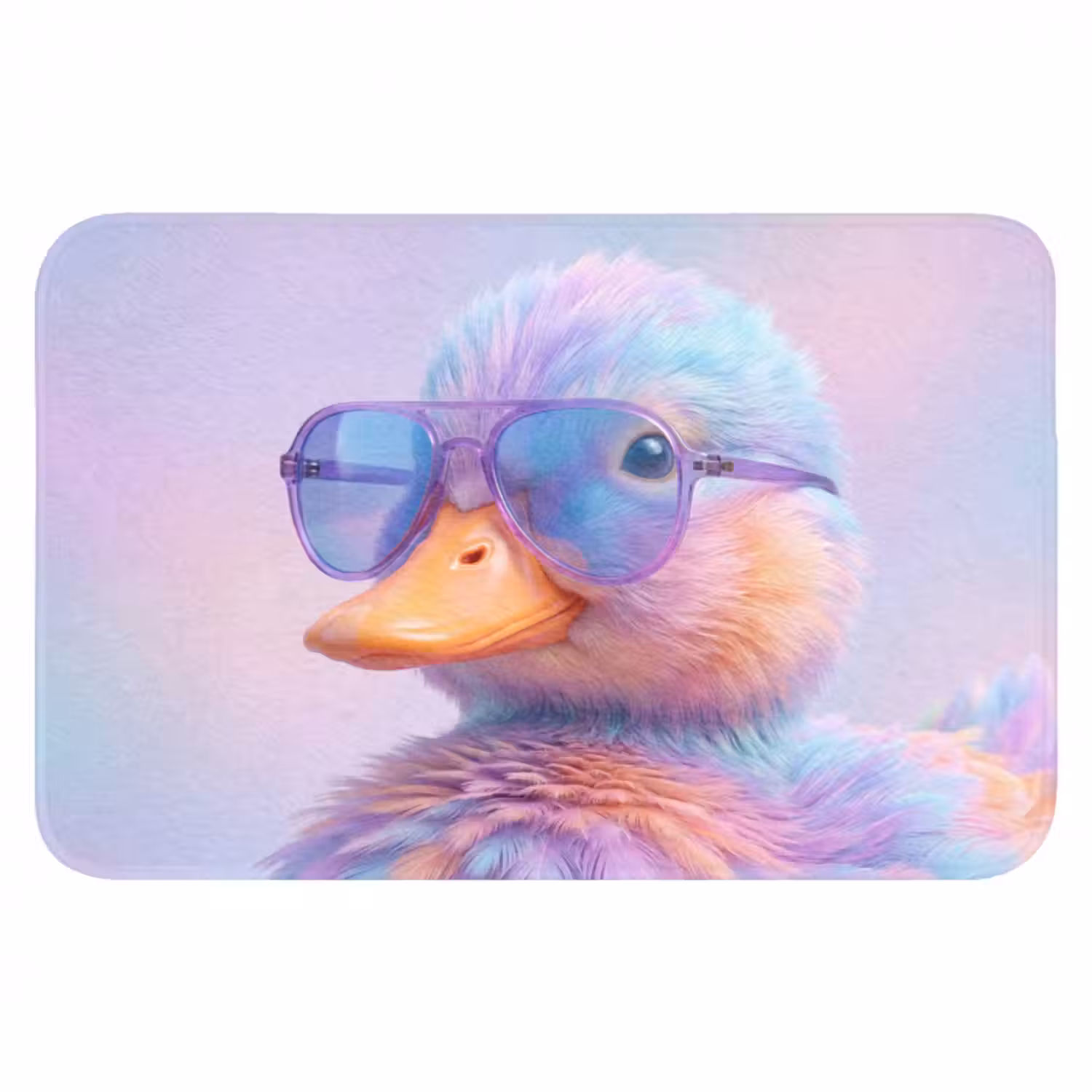 Badematte - Ente - Brille - Pastell