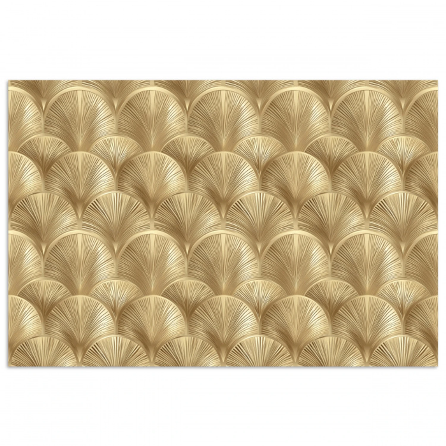 Patroon - Waaier -  Goud poster papier klein 62 -3d