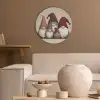 Kabouters - Kerst - Sneeuw - Puntmutsen Akoestische PET Vilt - Rond klein -sfeer1
