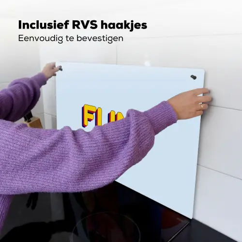 Fijn - Geel - Oranje Inductie beschemer met haakjes klein -ky-ophangen-nl