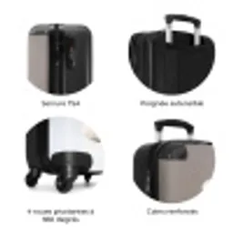 Gestapelde - Stenen - Grijs NBS - Handbagage koffer - Volwassenen Unisex middel zzzzzzzbolletjes_FR