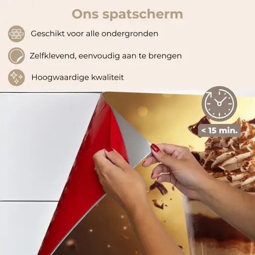 Dessert - Chocolade - Zoet - Eten keuken achterwand spatscherm klein -spatscherm_NL