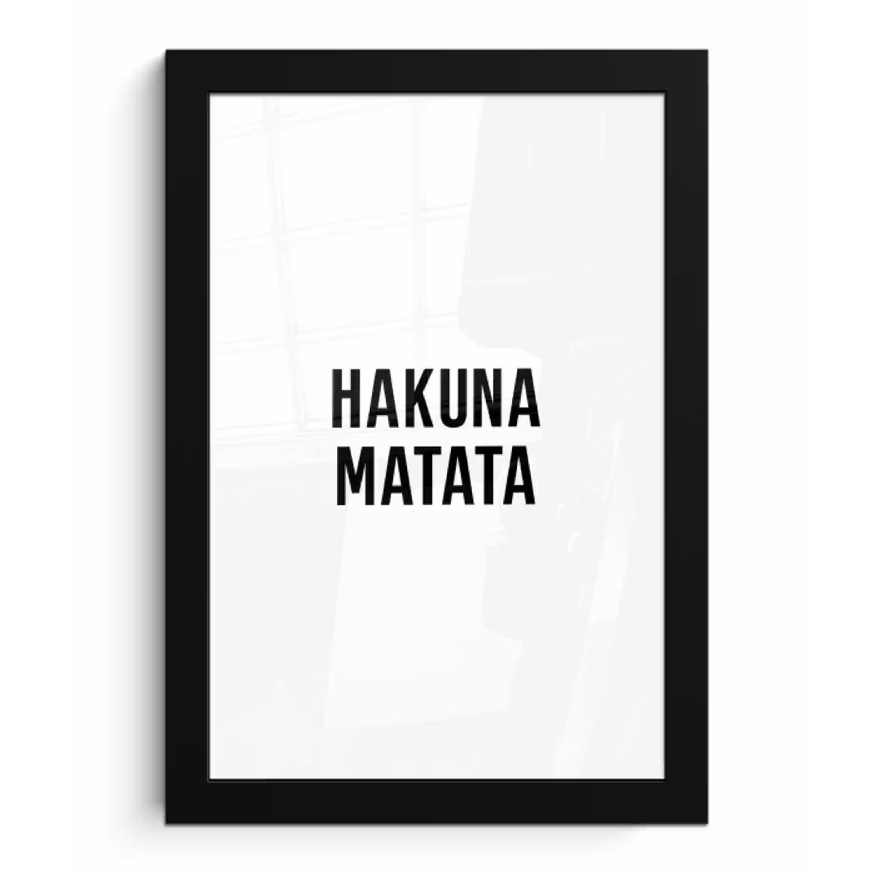 Quotes - Hakuna matata - Kinderen - Baby - Tekst fotolijst zwart zonder passe partout klein -3d