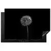 Paardenbloem - Zwart - Bloemen - Botanisch Inductie beschermer vinyl 3mm klein -3d