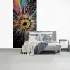 Explosie - Goud - Kleurrijk - Abstract fotobehang vinyl groot -slaapkamer