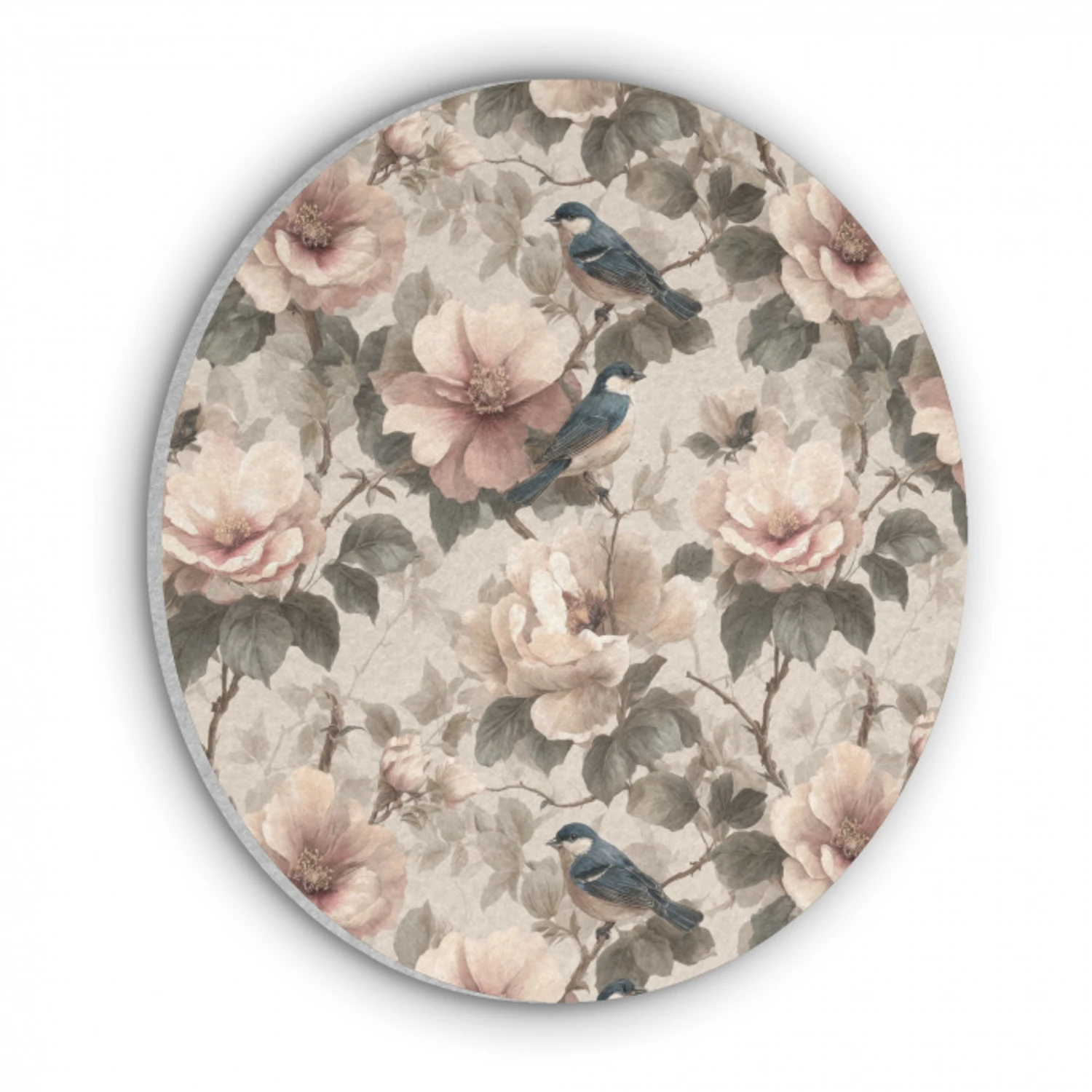 Klassiek - Vogels - Kleurrijk Akoestische PET Vilt - Rond klein 838 -3d