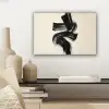 Strepen - Zwart - Abstract canvas 2cm klein -sfeer6