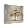 Boom - Bladeren - Abstract - Wit PET vilt klein -3d