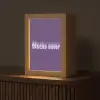 Mucho amor - Paars - Grafisch Light Box met kabel (Tafellamp) klein -z3d_website