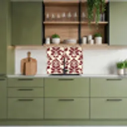 Abstract - Bladeren - Burgundy keuken achterwand 2 middel 865 -sfeer3