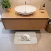 Schelp - Spiraal - Beige Badmat klein -sfeer1