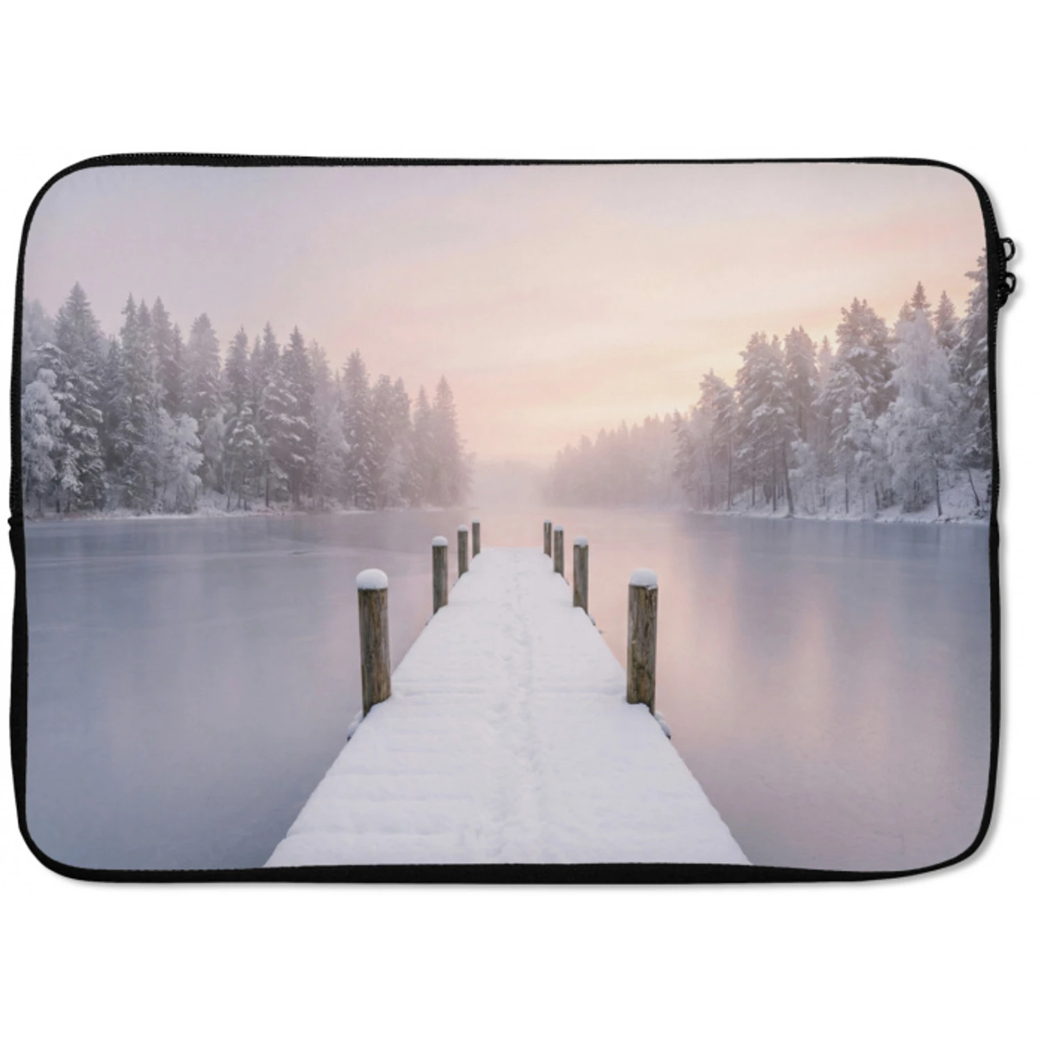 Steiger - Meer - Mist - Winter - Serene laptophoes neopreen klein -zkaufland3dotto