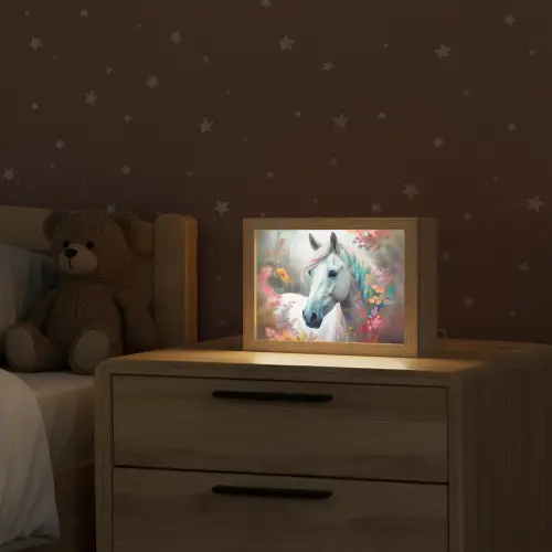 Paard - Natuur - Bloemen - Dieren - Bos Light Box met kabel klein -sfeer1_kind