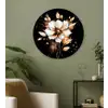Bloem - Verf - Goud - Graffiti - Modern Wandcirkel plexiglas middel -sfeer3