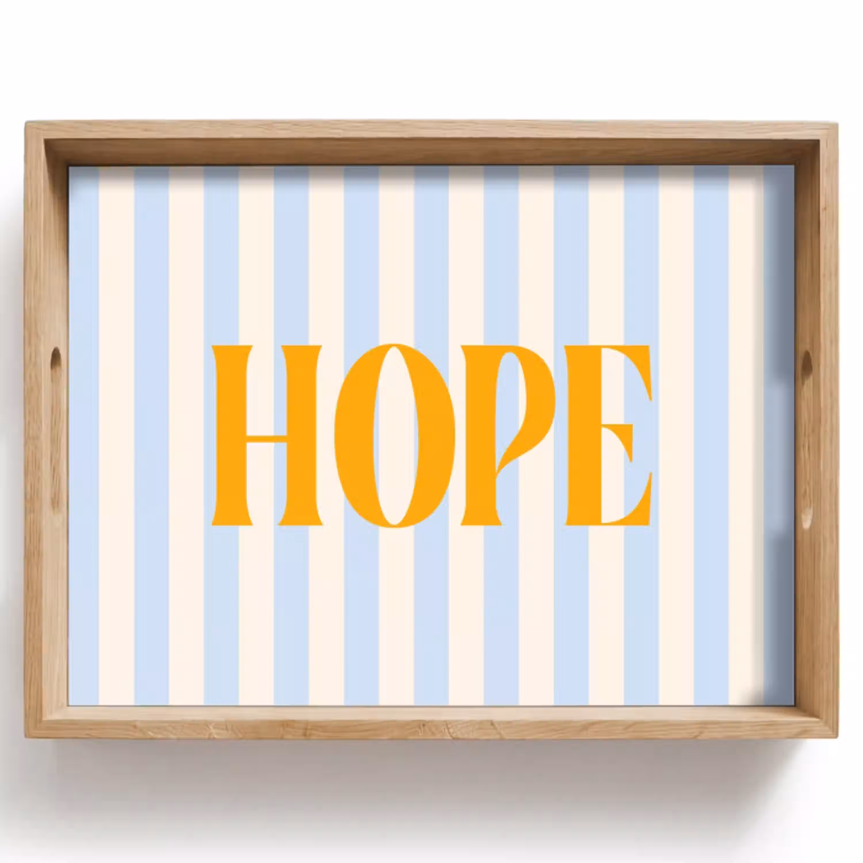 Oranje - Blauw - Strepen - Hope Dienblad Rechthoek middel -z3d_shopping