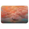 Zee - Boot - Wolken - Oranje Badmat klein -3d