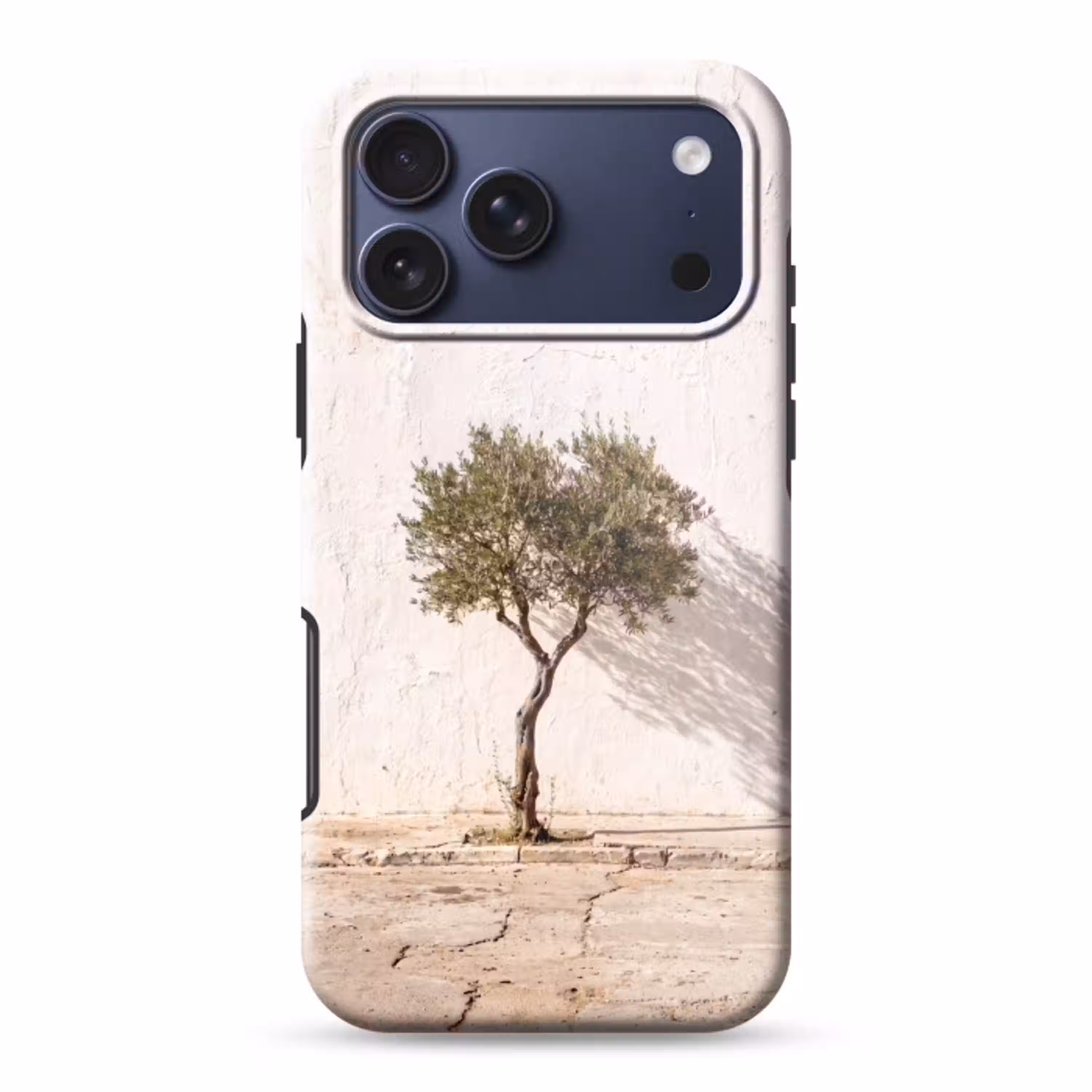 Olijfboom - muur - wit Toughcase MagSafe Apple iPhone 17 Pro Max klein -3d