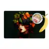 Vrouw - Rood - Groen - Druiven Placemat vinyl groot -zzzproduct_Kitchenyeah-website