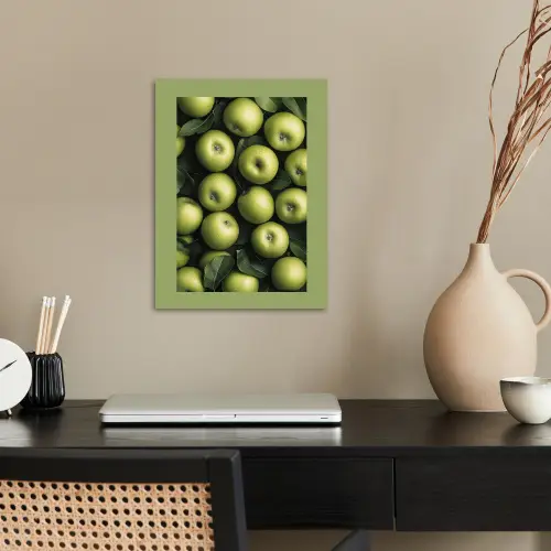 Appels - Groen - bladeren poster papier klein -sfeer1