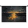 Gouden Reflectie op Water Wandkleed katoen klein -zz3d