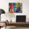 Bladeren - Vormen - Abstract - Kleurrijk PET vilt klein -sfeer5