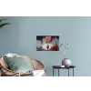 Jongen - Ballonnen - Gebouwen - Kunst Muursticker klein -plant