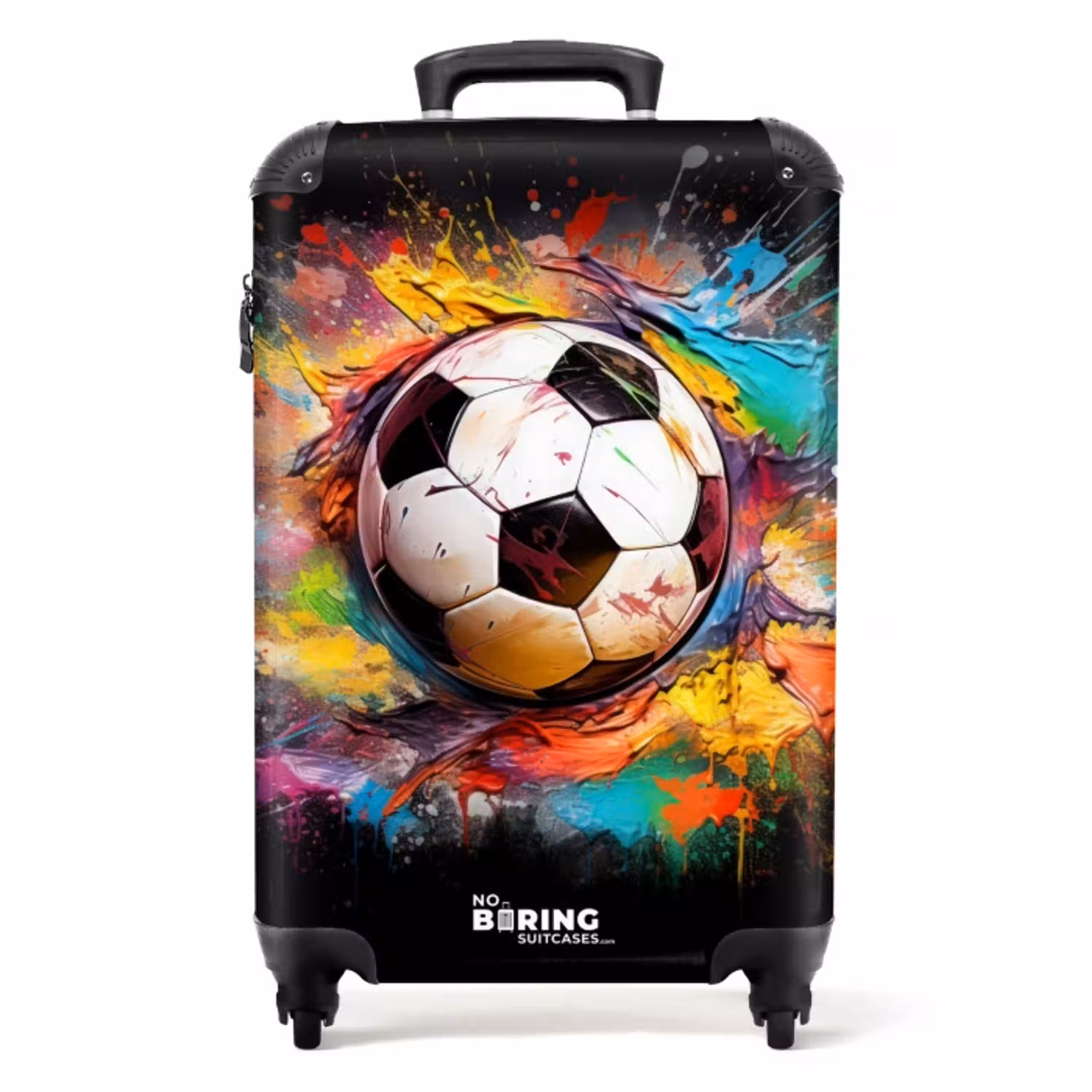 Verfklodder Voetbal NBS - Handbagage koffer - Unisex middel -productfoto_recht