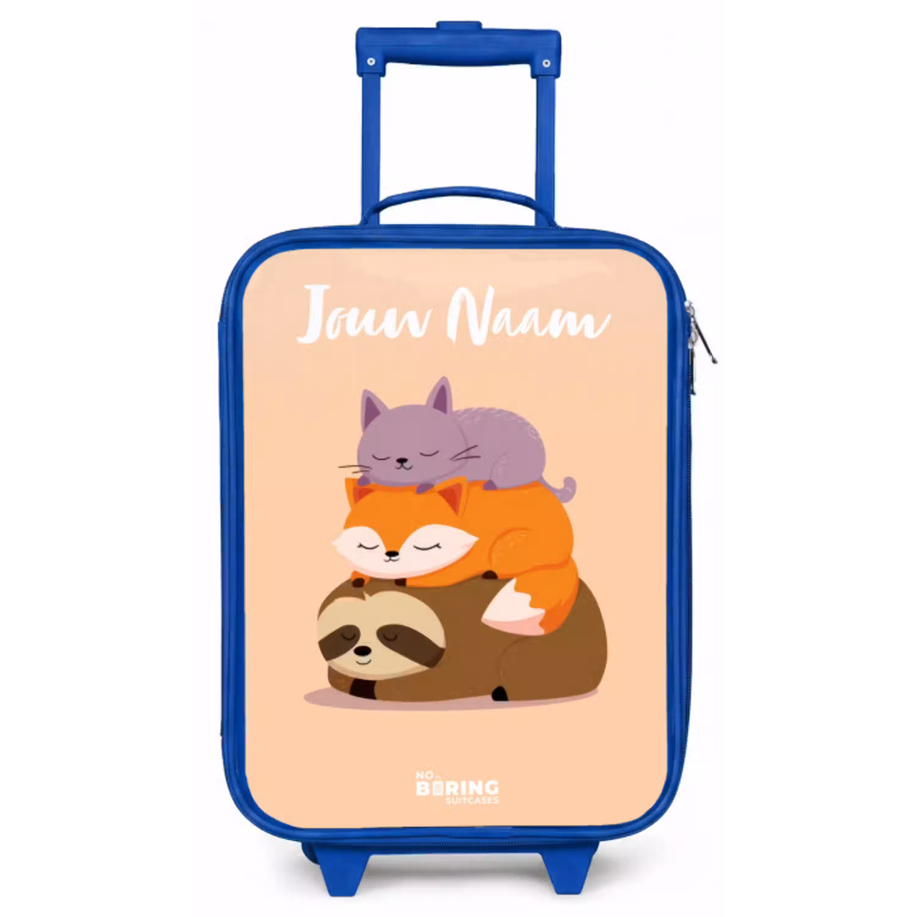 Dieren - Slapen - Samen Kinderkoffer - Blauw klein -zz3dotto