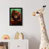 Vrouw - Frambozen - Bladeren fotolijst zwart zonder passe partout klein -usfeer4_kinderkamer