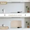 Japandi - Beige - Modern keuken achterwand spatscherm klein -voor_na_ES