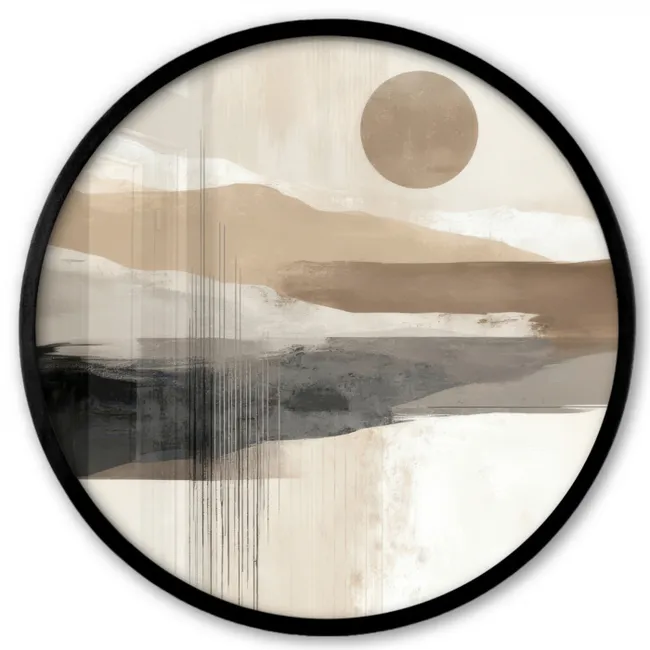 Minimalistisch - Landschap - Dimensie Fotolijst rond zonder passe partout klein -3d