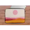 Heuvels - Oranje - Zon - Abstract laptophoes neopreen klein -tafel