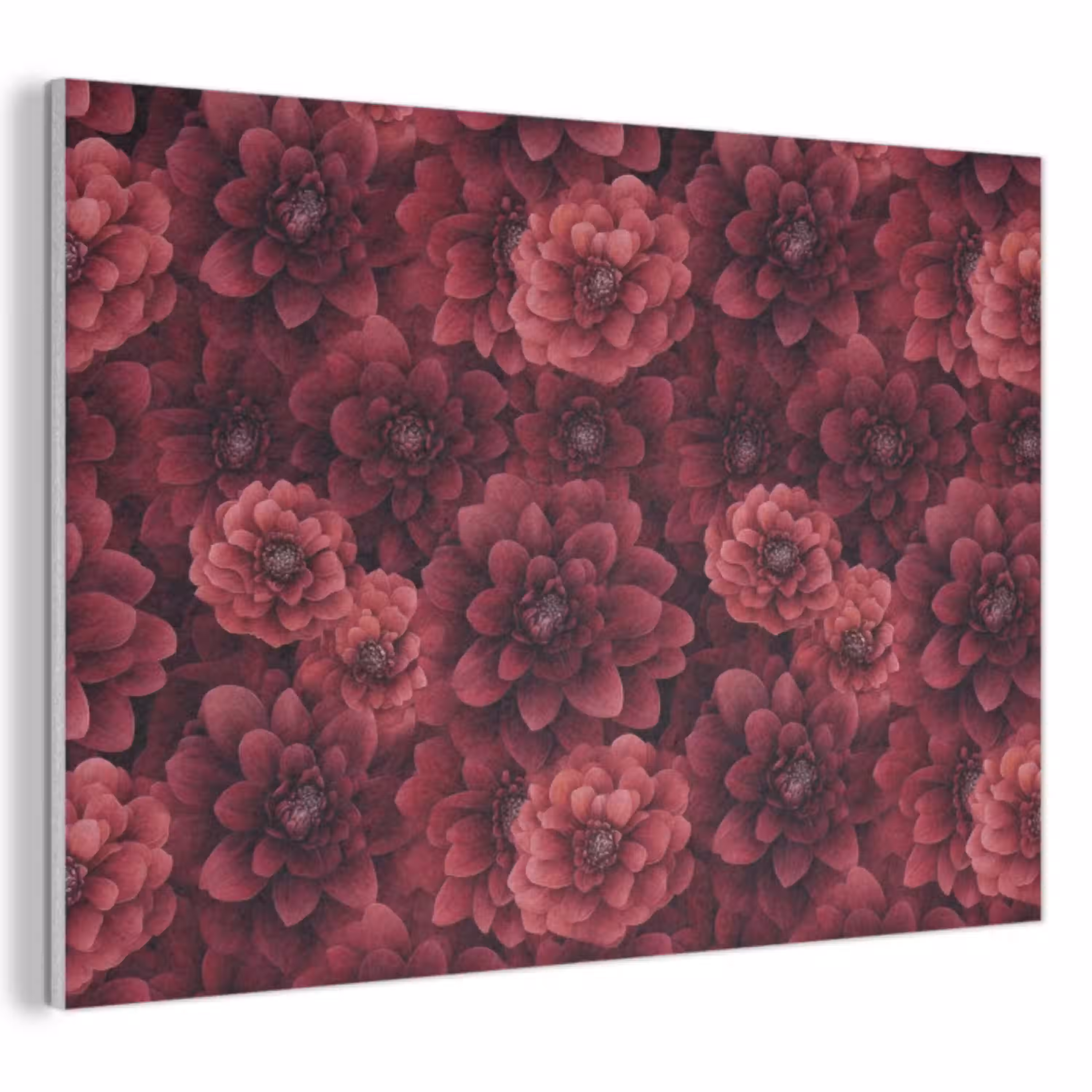 Dahlias - Bloemen - Rood PET vilt klein 837 -3d
