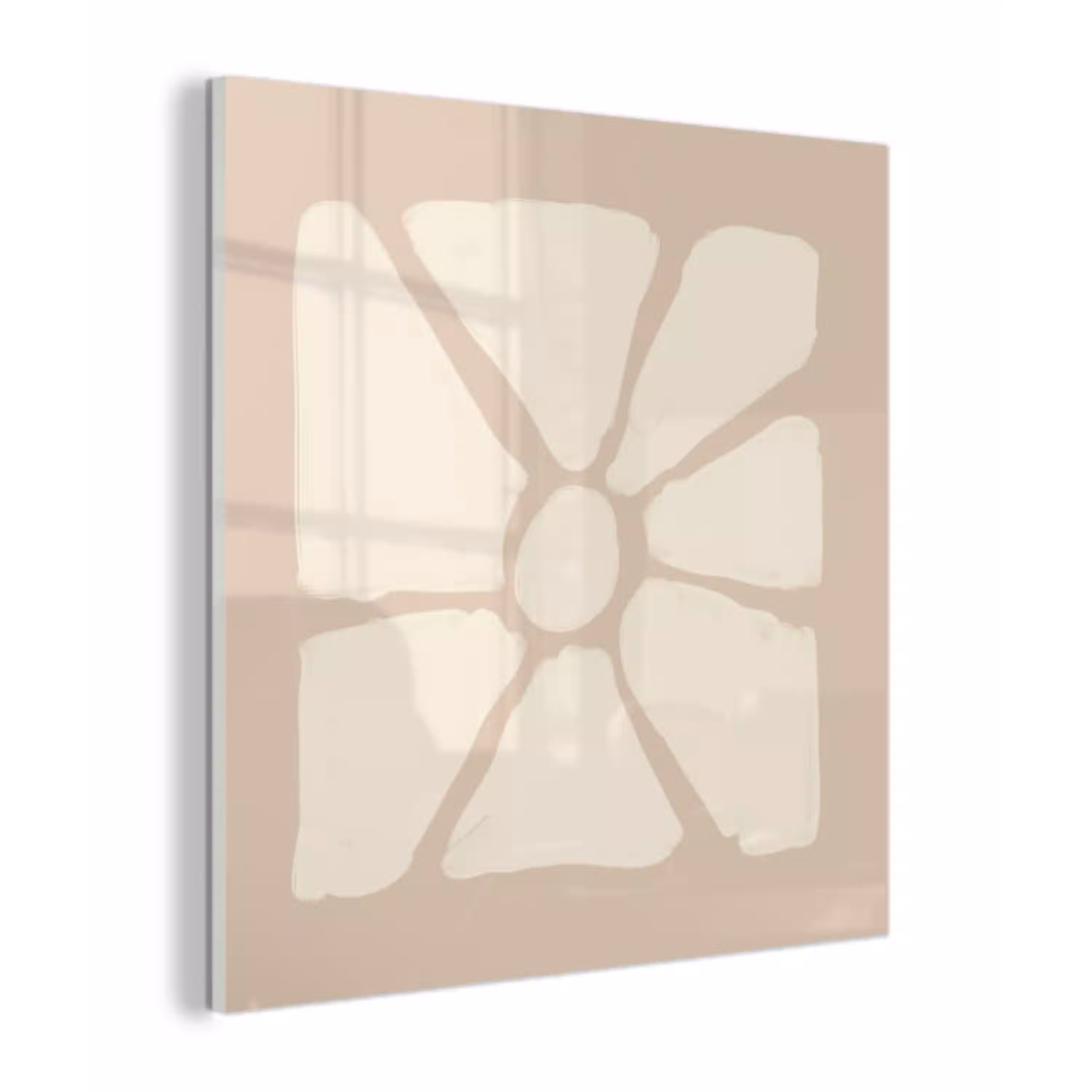 Bloemen - Pastel - Beige - Kunst plexiglas 5mm klein -z3d
