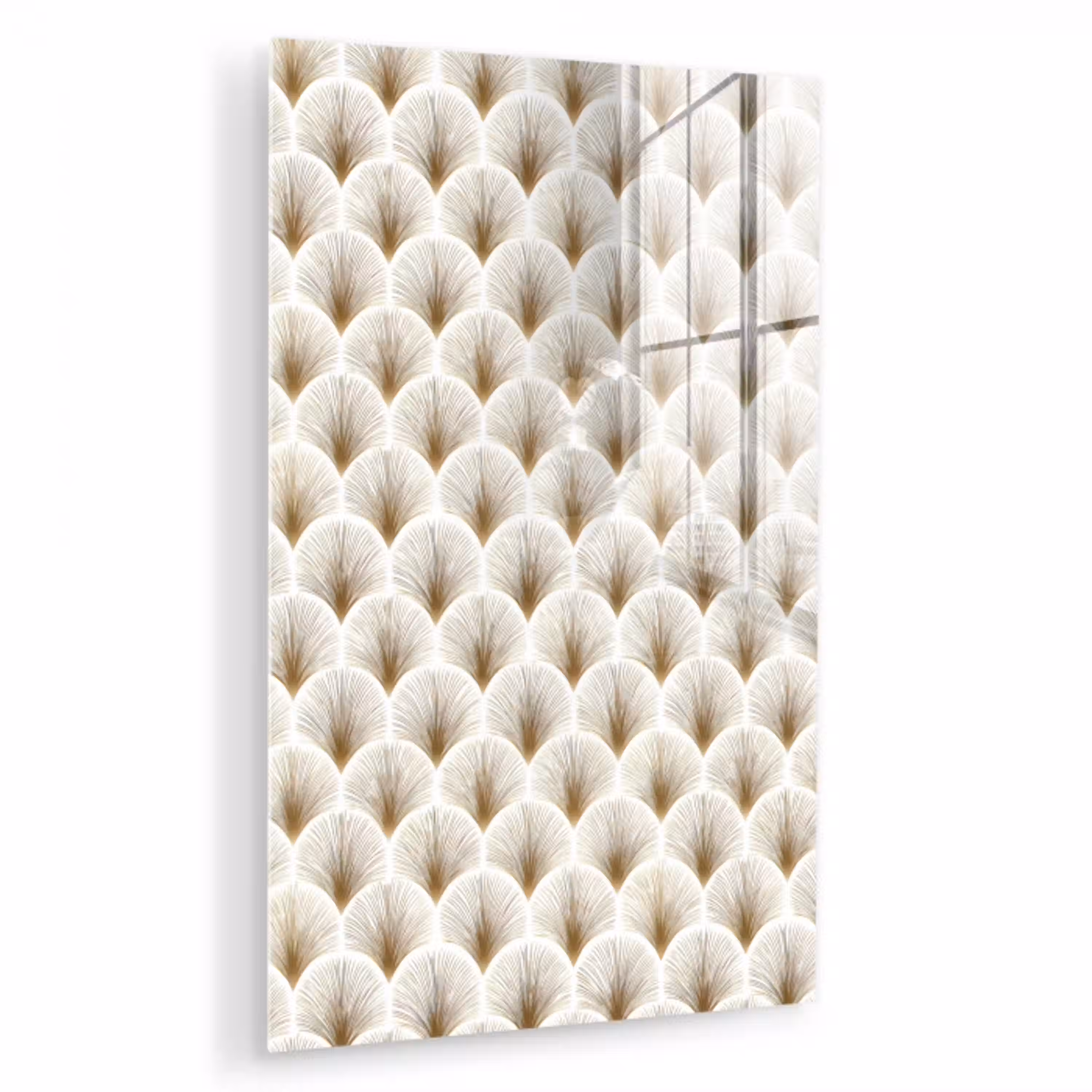Waaiers - Art Deco - Elegant - Goud - Wit plexiglas 5mm klein 9 -zzzproduct_nieuw