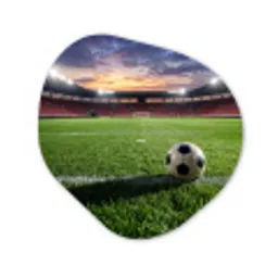 Voetbal - Stadion - Sport - Groen Wandcirkel Organisch Forex 3mm klein -3d