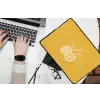 Citroenen - Illustratie - Minimalistisch - Geel laptophoes neopreen klein -bureau
