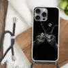 Whickyglazen - Ijs - Spetters - Zwart Hoesje iPhone 16 Pro Max met koord klein -sfeer4
