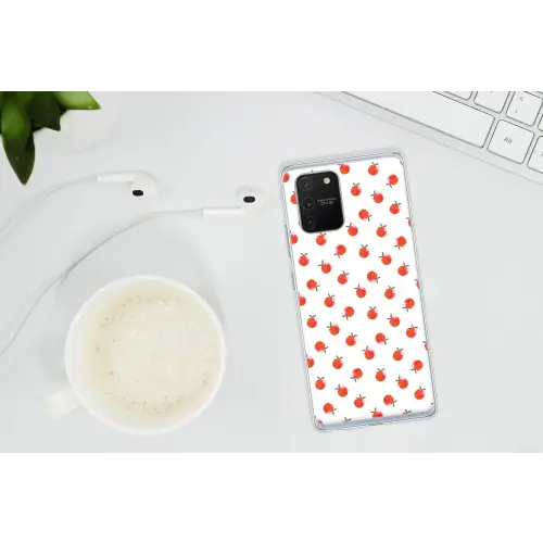 Oranje - Sinaasappel - Bloemetje Telefoonhoesje Samsung Galaxy S10 Lite klein 364 -oordopS10Lite