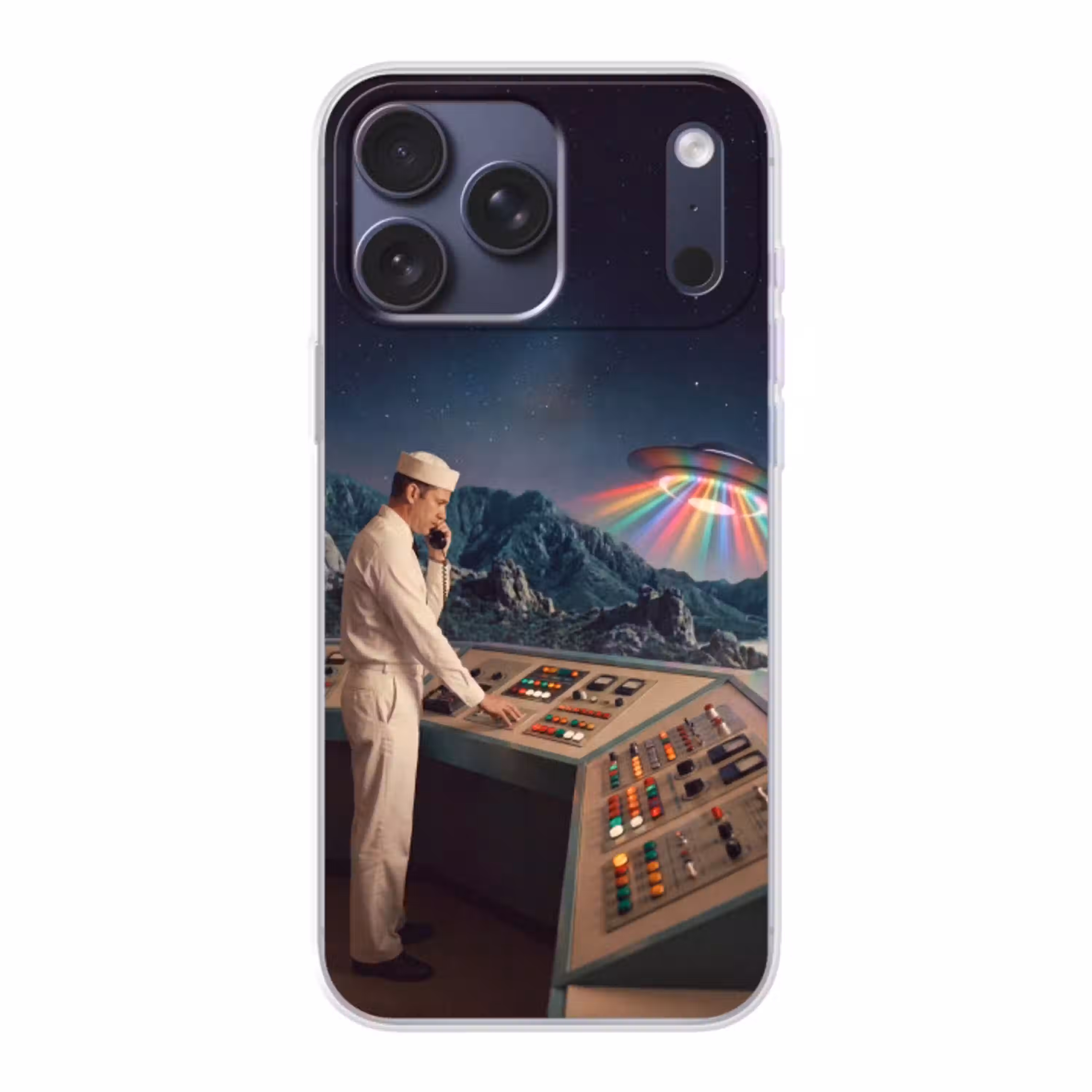 Man - Controlekamer - Strand Telefoonhoesje iPhone 17 Pro Max klein -3d