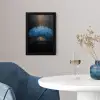 Boom - Blauw - Bladeren - Penseelstreken fotolijst zwart zonder passe partout klein -sfeer4