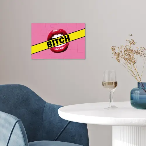 Lippen - Tekst - Kleurrijk poster papier klein -sfeer3