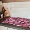 Roze - Glanzende - Stenen Inductie beschermer vinyl 3mm klein 276 -sfeer3