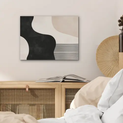 Abstract - Japandi - Beige - Modern PET vilt klein -sfeer3