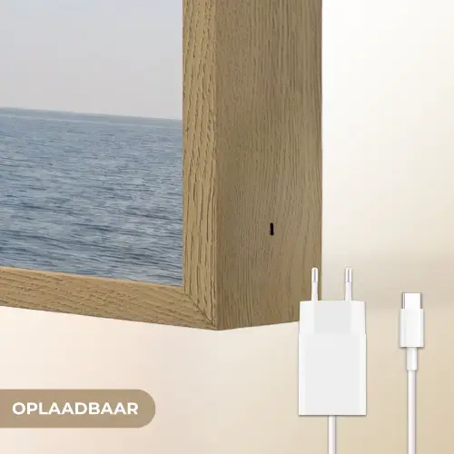 Zeilboot - Zee - Blauw Light Box met batterij (Wandlamp) middel -USP_websiteoplaadbaarNL