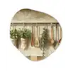 Hout - Keukengerei - Stilleven - Tegels Wandcirkel Organisch Plexiglas middel -3d