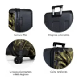 Botanisch - Bladeren - Groen NBS - Large koffer - Volwassenen Unisex groot -zzzzzzzbolletjes_FR