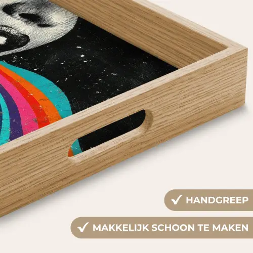 Mond - Golven - Regenboog Dienblad Rechthoek middel -USP_HandgreepNL