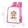 Aap - Dier - Kinderen Kinderrugzak - Roze middel -productfoto_formaten